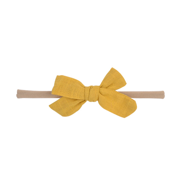 Mustard Linen Knot Headband