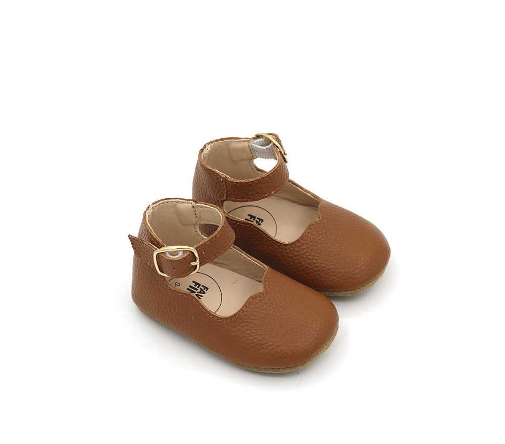Tan Leather Mary Janes