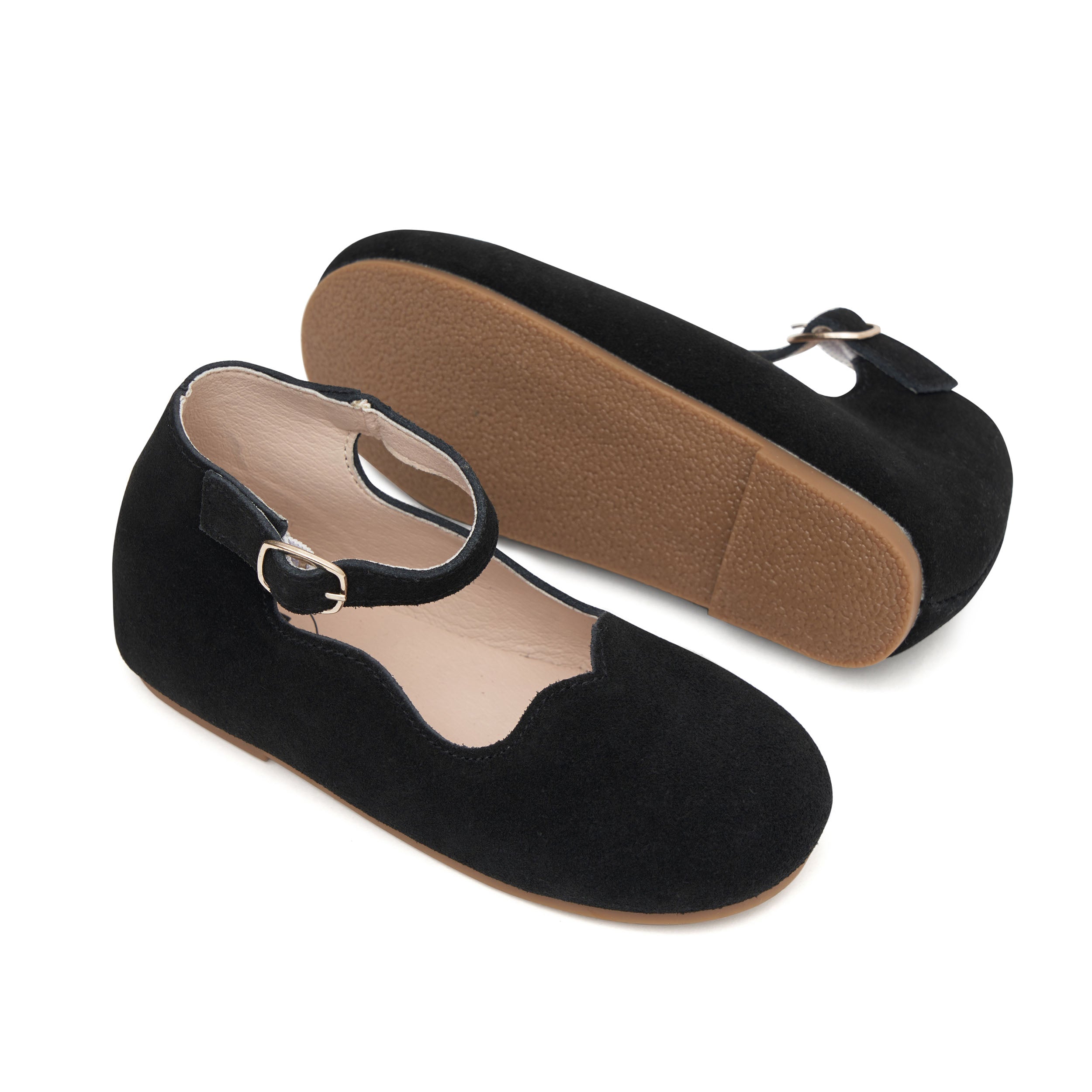 Black Suede Mary Janes