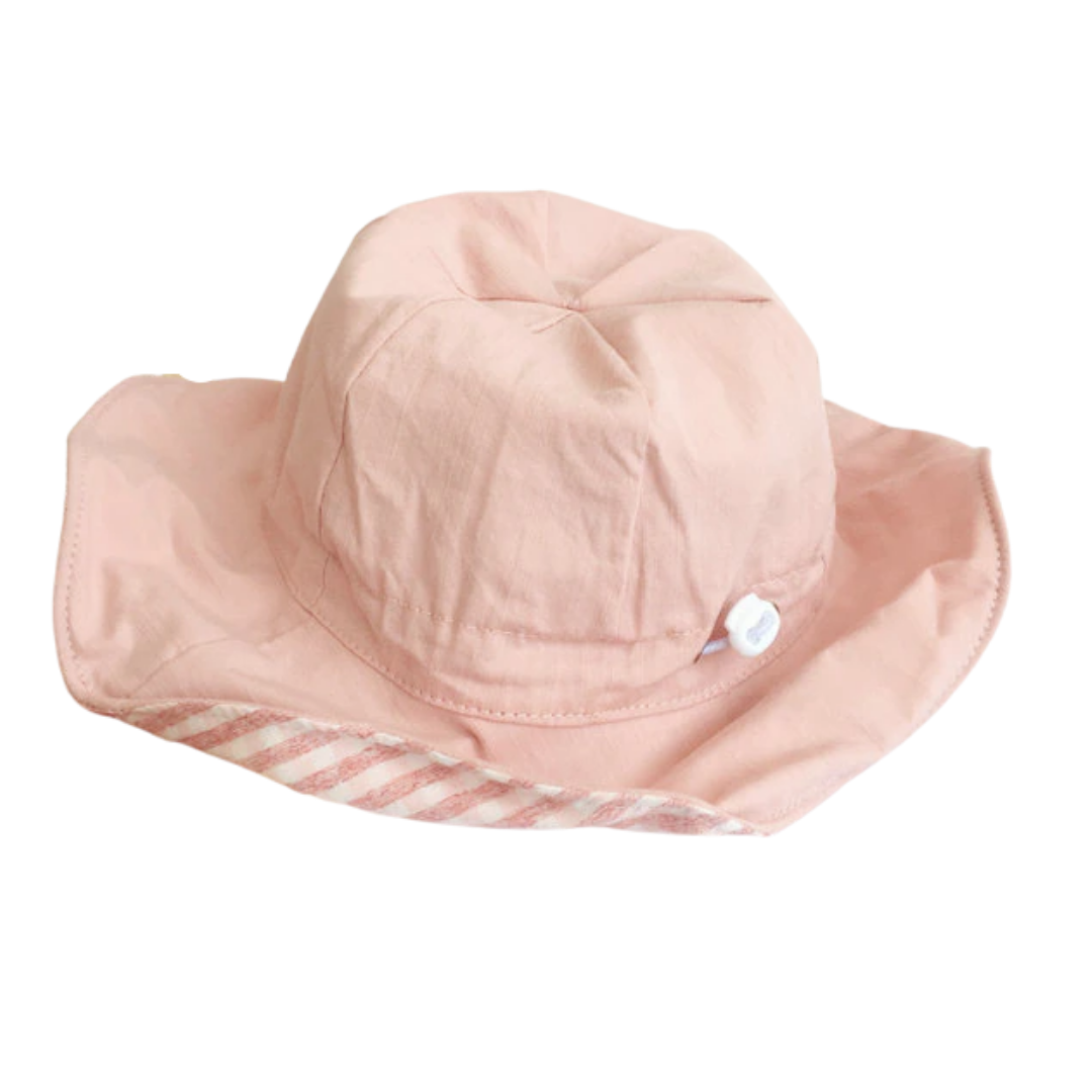 Pink Gingham Reversible Bucket Hat