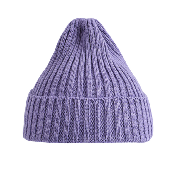 Lavender Ribbed Knitted Beanie