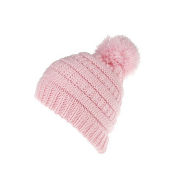 Baby Pink Knitted Beanie