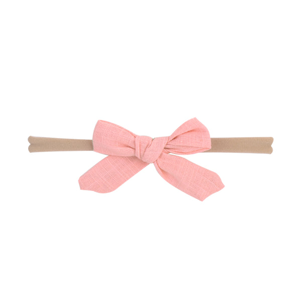 Pink Linen Knot Headband