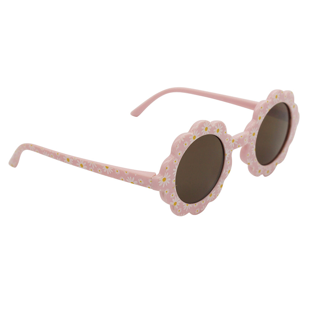 Pink Daisy Print Sunglasses
