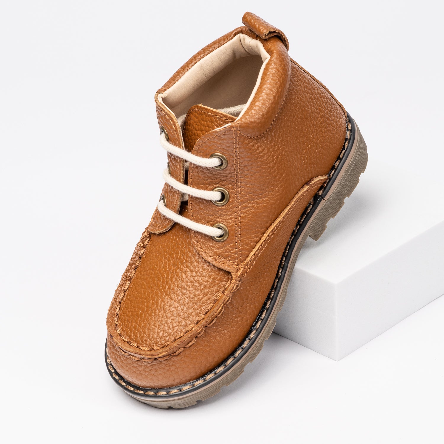 Brooks Tan Leather Lace Up Boot