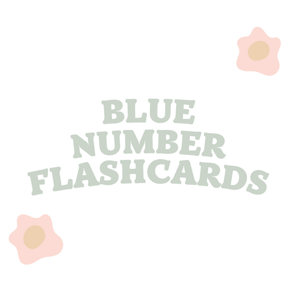 BLUE NUMBER 1-20 FLASHCARDS