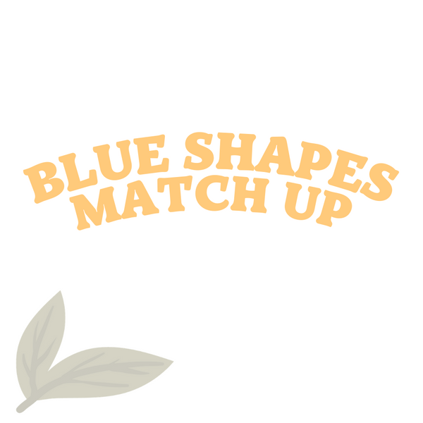 BLUE SHAPES MATCH UP FLASHCARDS