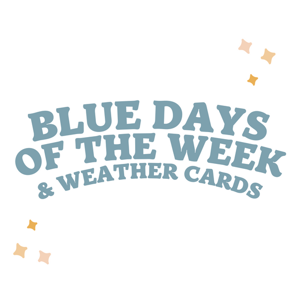 BLUE DAYS OF THE WEEK & WEATHER CARDS
