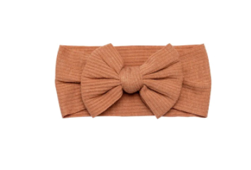 Rust Bow Cotton Topknot